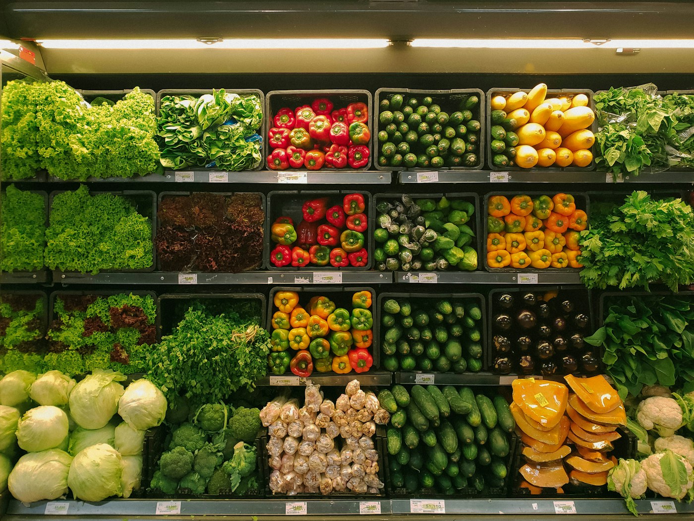 Vegetable stall at Dover Crescent market